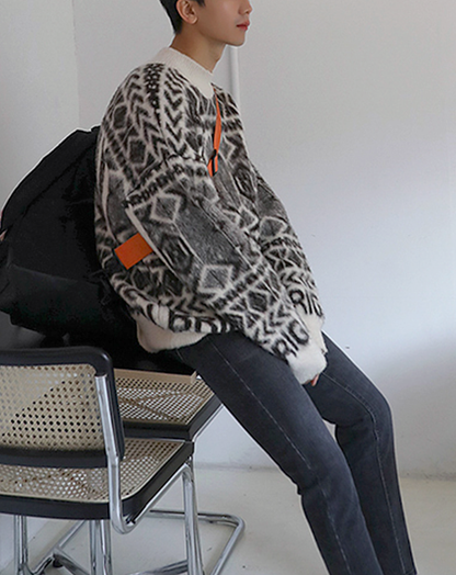 ♂Geometric Pattern Sweater