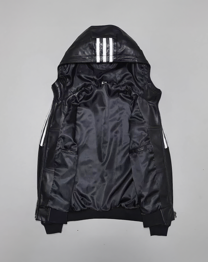 ♂本革／Sheepskin Triple Stripe Hoodie