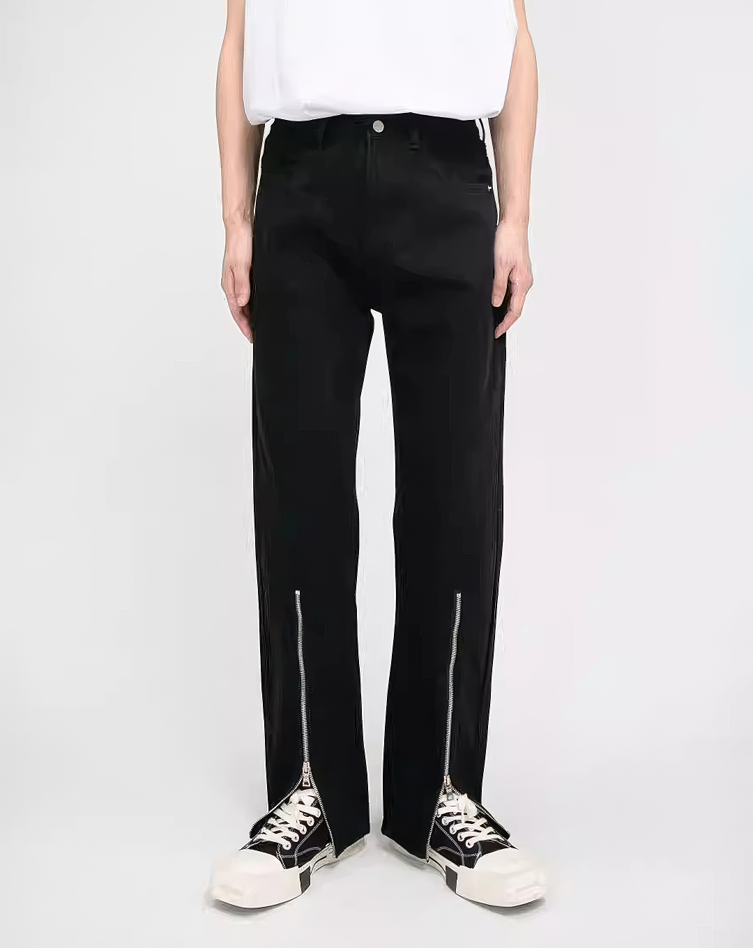 ♂Front Zip Straight Denim