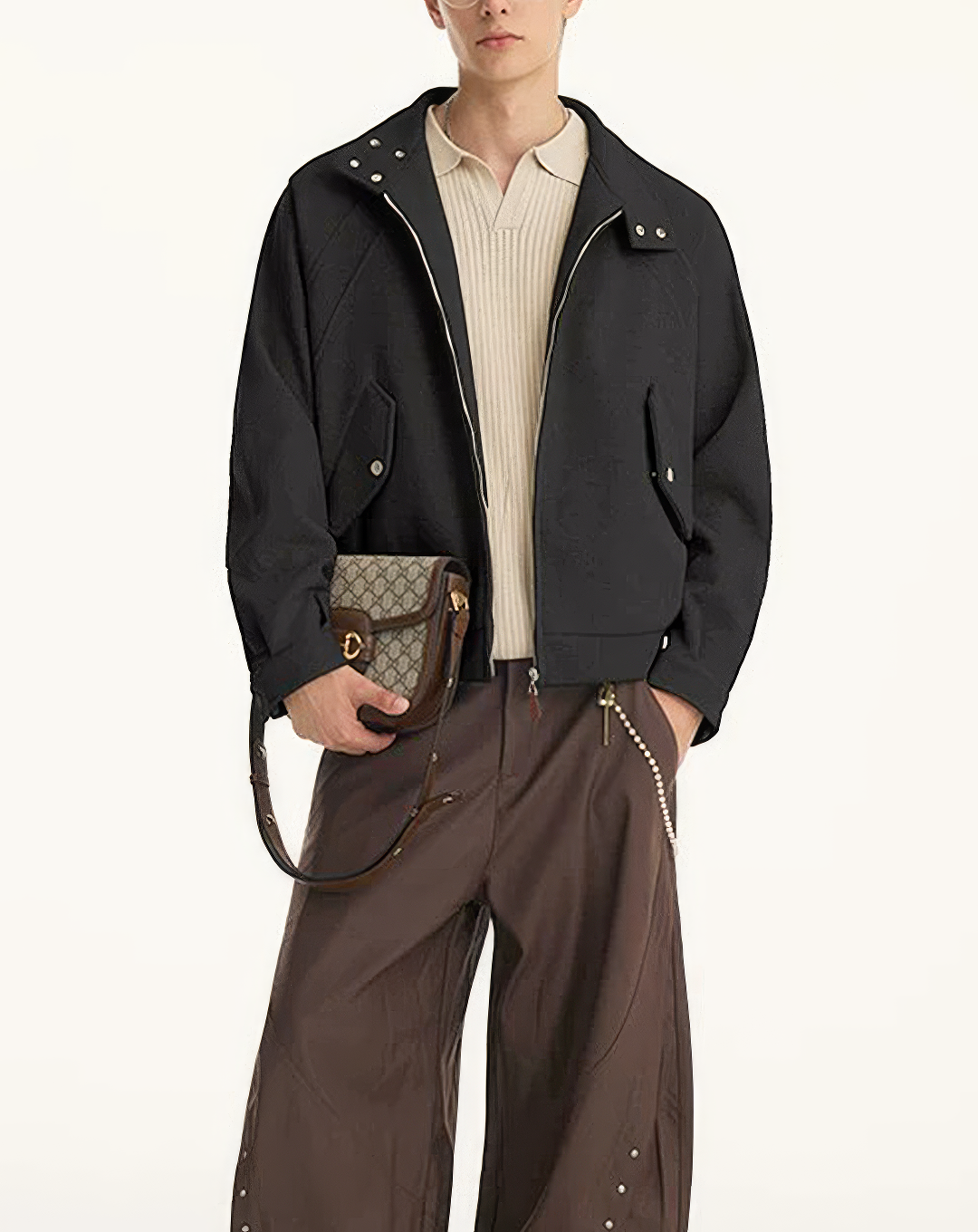 ♂♀Snap Collar Melton Jacket