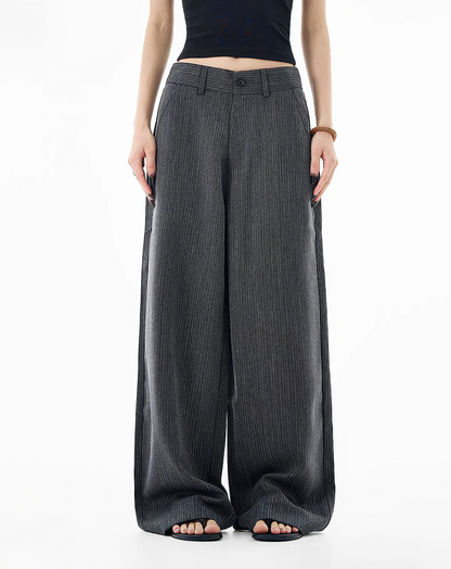 ♂♀Pinstripe Wide Leg Trousers