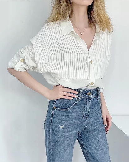 ♀Top Pleated Shirt