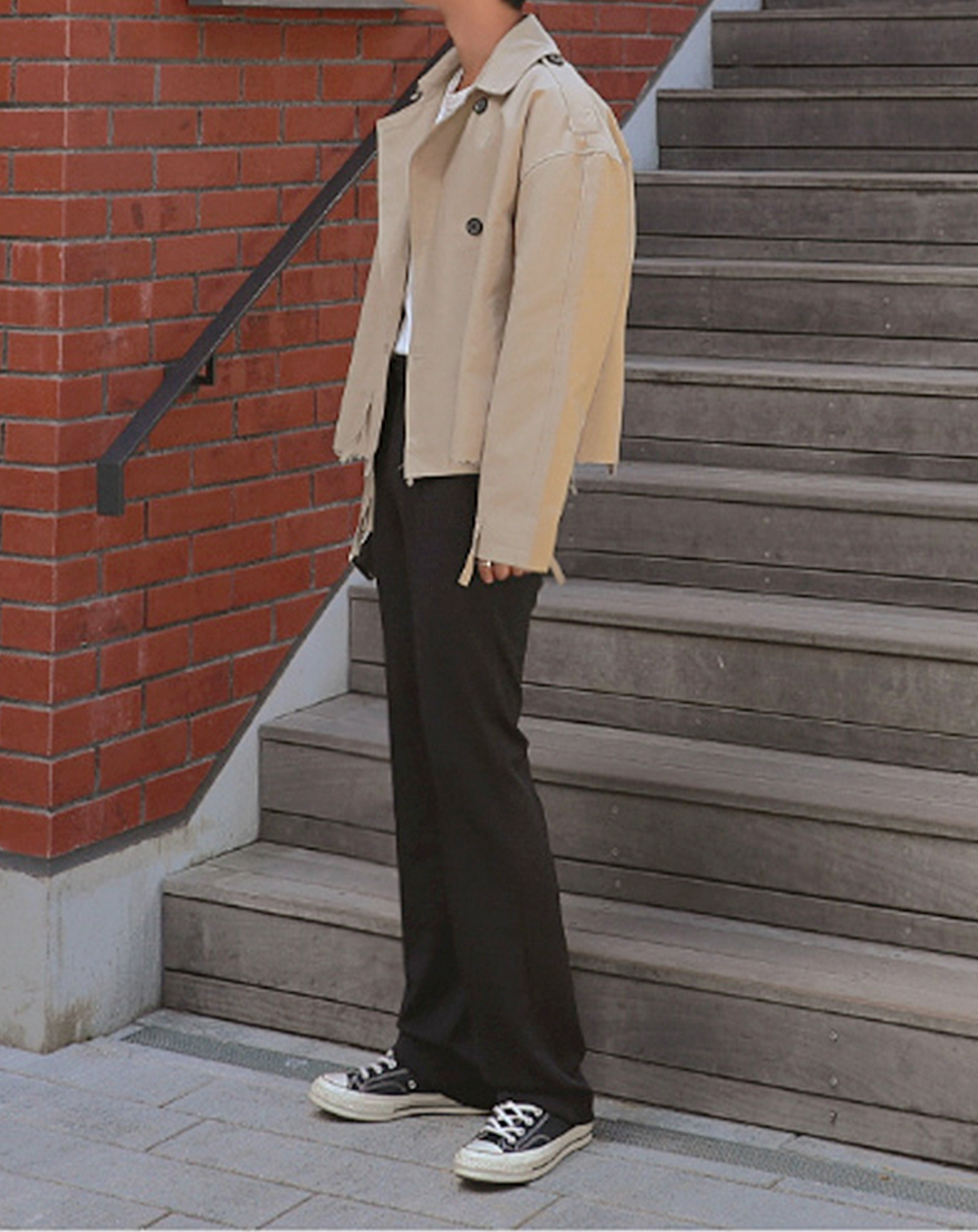 ♂Plain Short Trench Coat