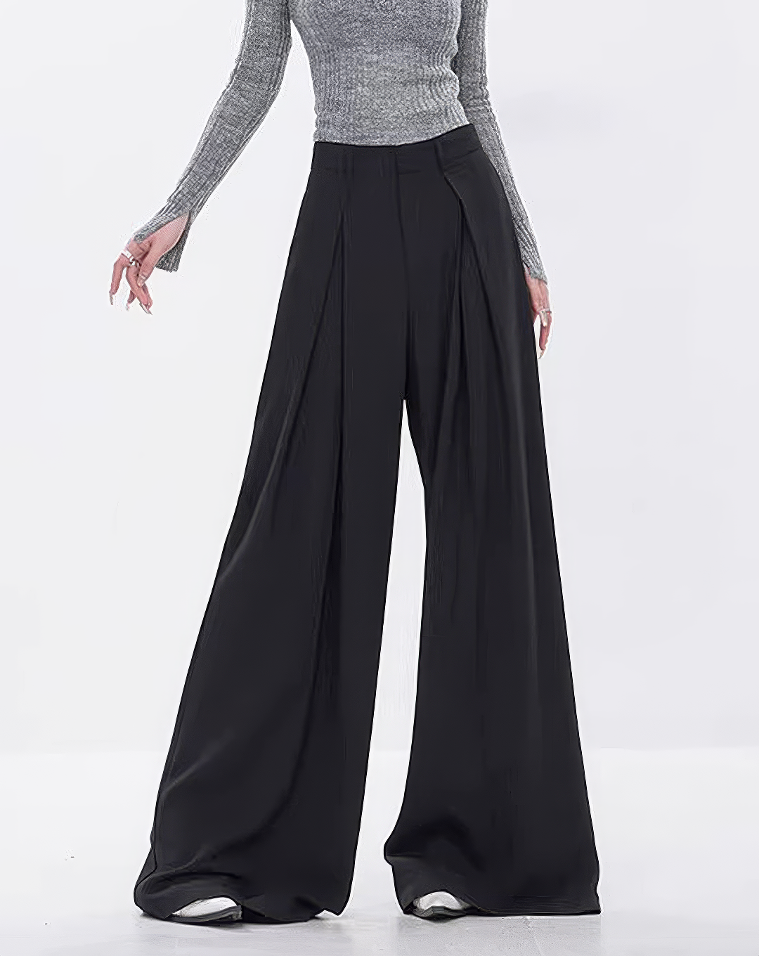 ♀Noir Deep Tuck Bottoms