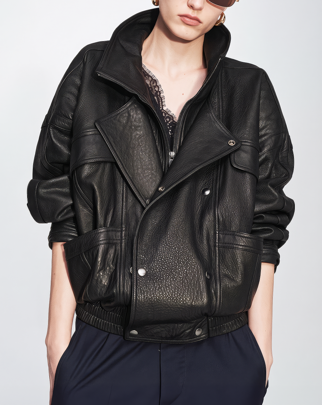 ♀本革／Double Riders Leather Jacket