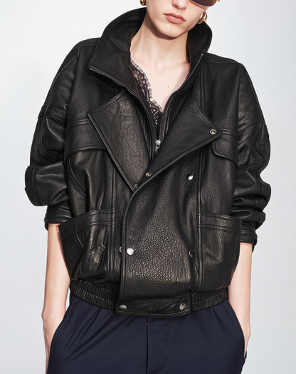 ♀本革／Double Riders Leather Jacket
