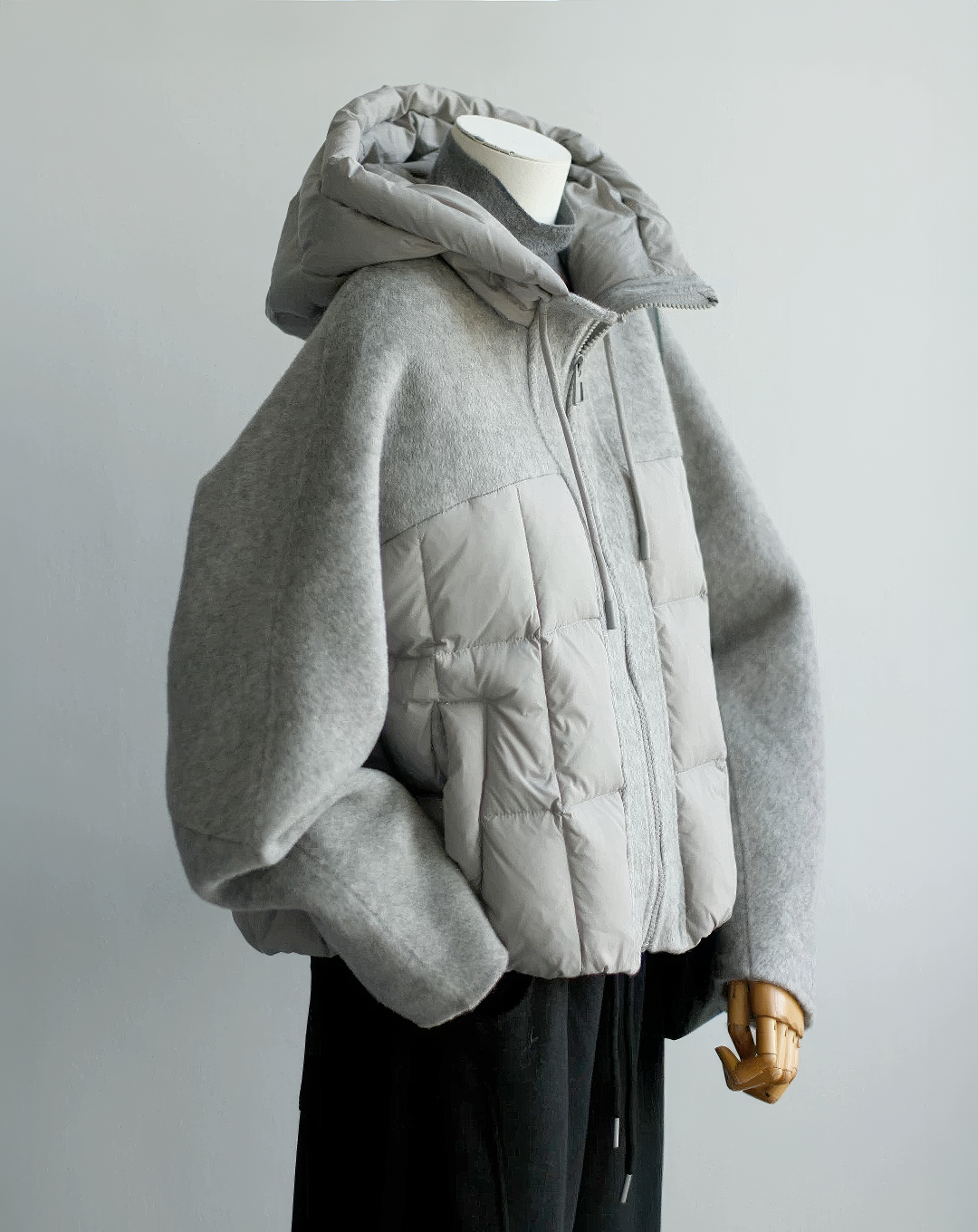 ♀Mixed Media Down Jacket