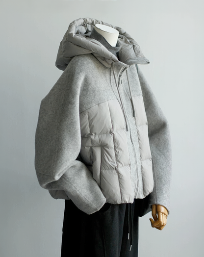 ♀Mixed Media Down Jacket