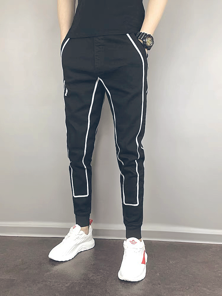 ♂Line Design Fitted Jogger Pants
