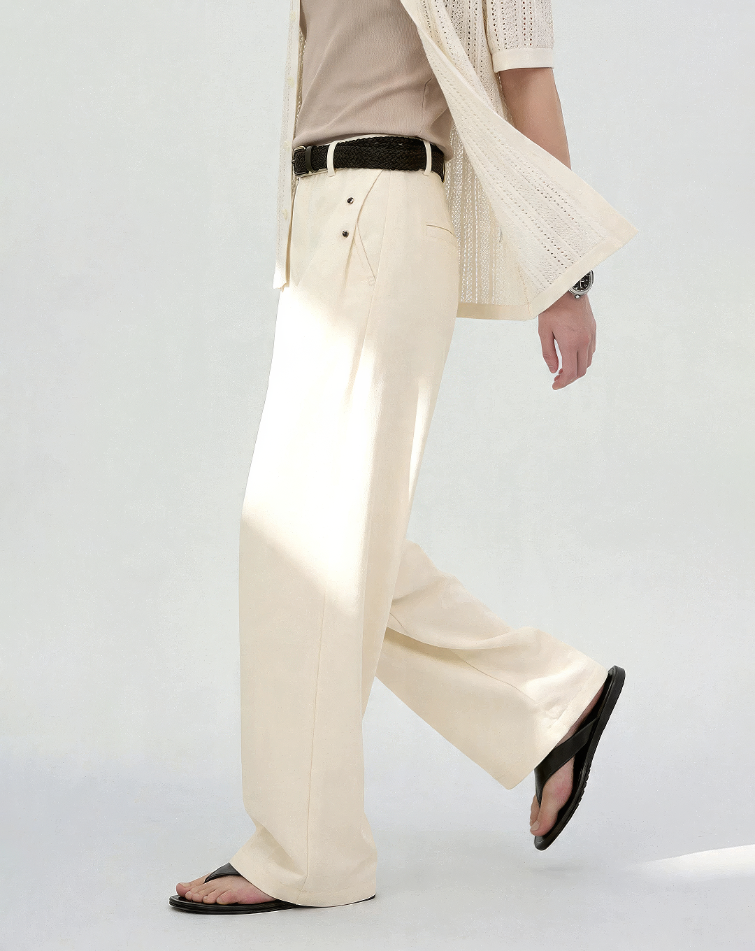 ♂Rivet Detail Straight Pants