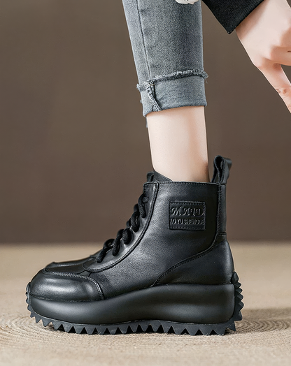 ♀本革／Chunky Shark Sole Boots