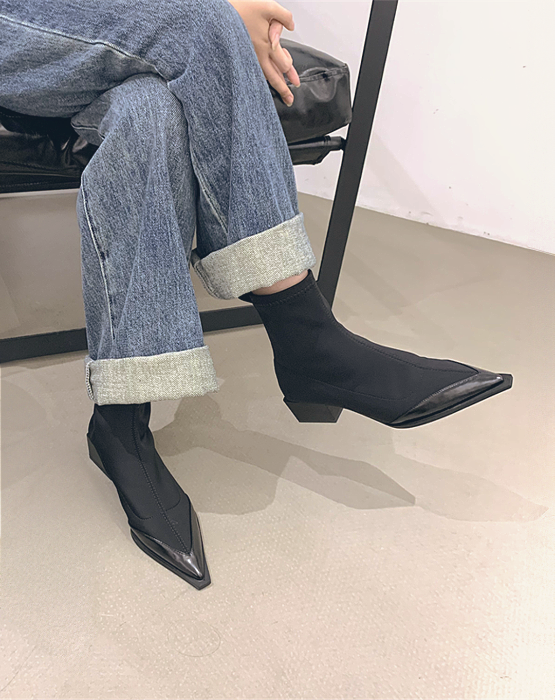 ♀Pointed Toe Low Heel Boots