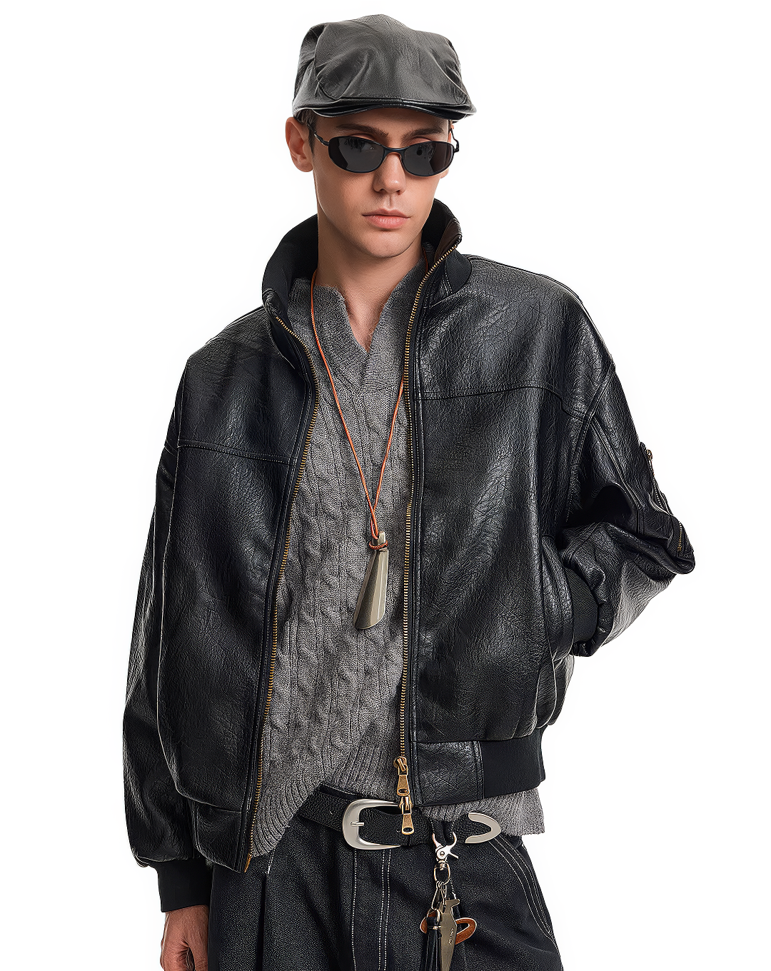 ♂Vintage Style Leather Jacket