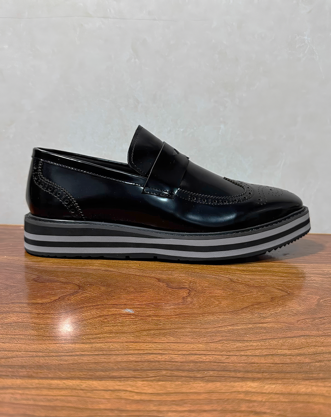 ♂♀本革／Platform Brogue Loafer
