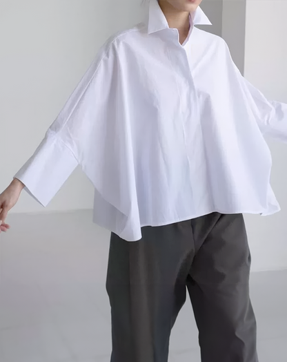 ♀Dolman Sleeve White Shirt