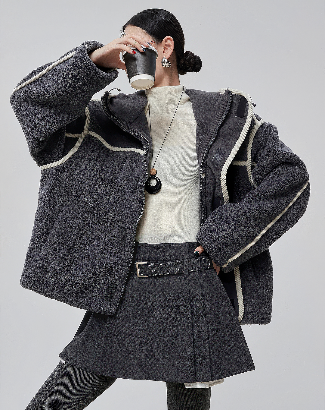 ♀Fluffy Fleece Blouson