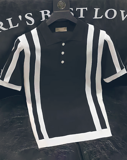 ♂Line Design Monotone Polo Shirt