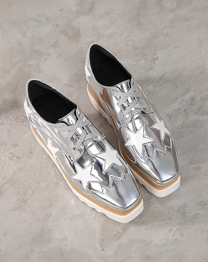 ♀Enamel Platform Shoes