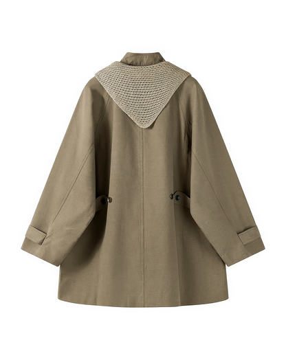 ♀Knit Cape Short Coat