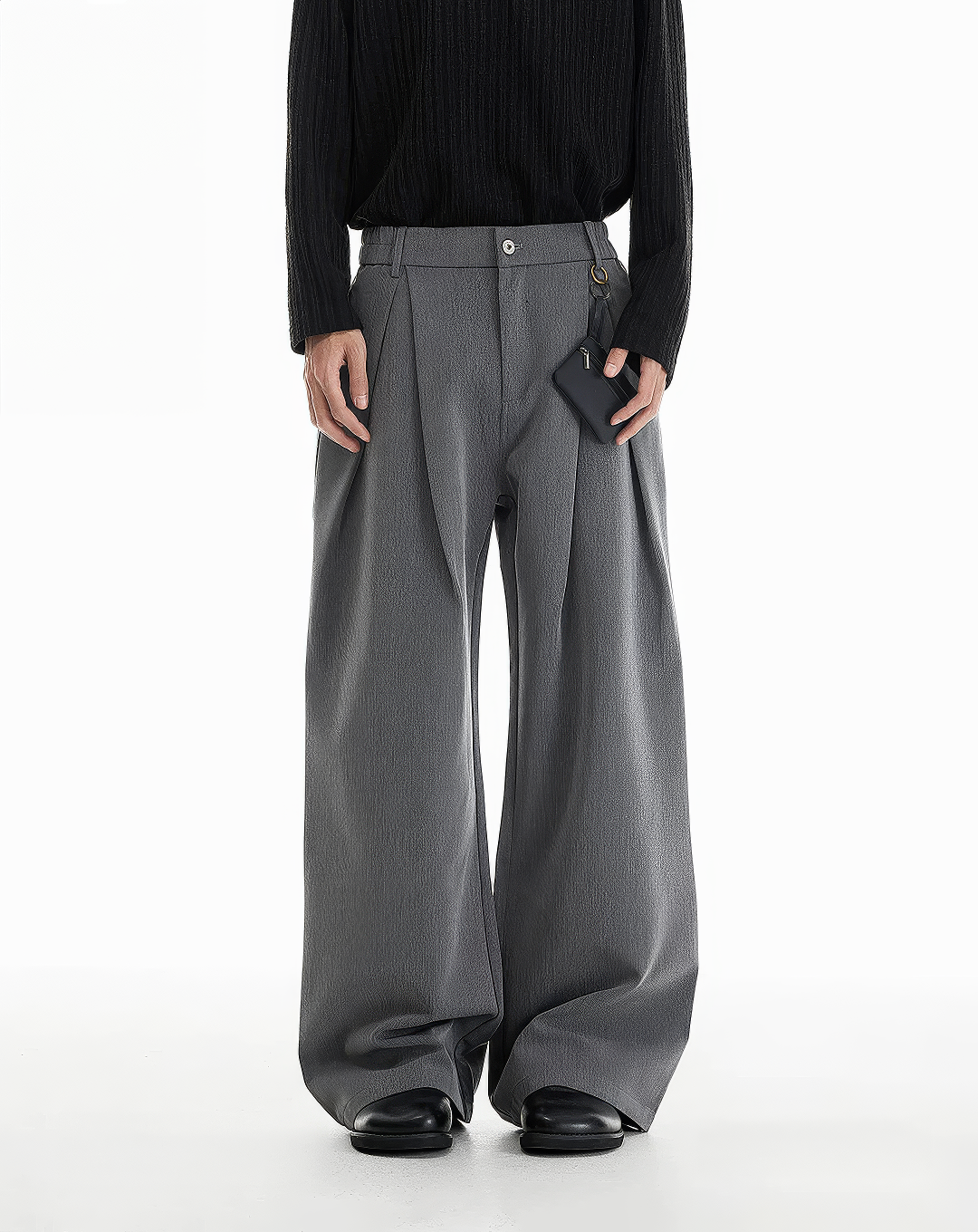 ♂♀Wide Leg Tuck Pants