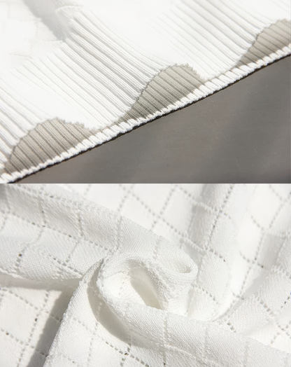 ♂Diamond Mesh Knit Shirt