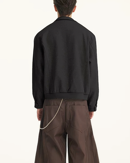 ♂♀Snap Collar Melton Jacket