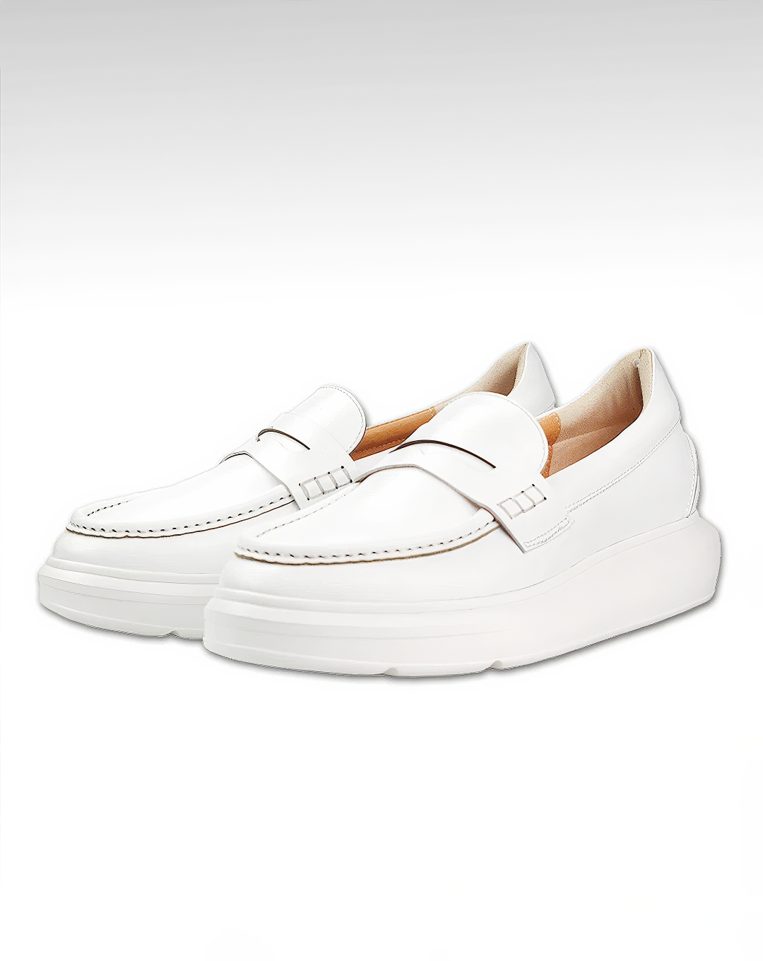 ♂♀本革／Chunky Sole Unisex Loafers