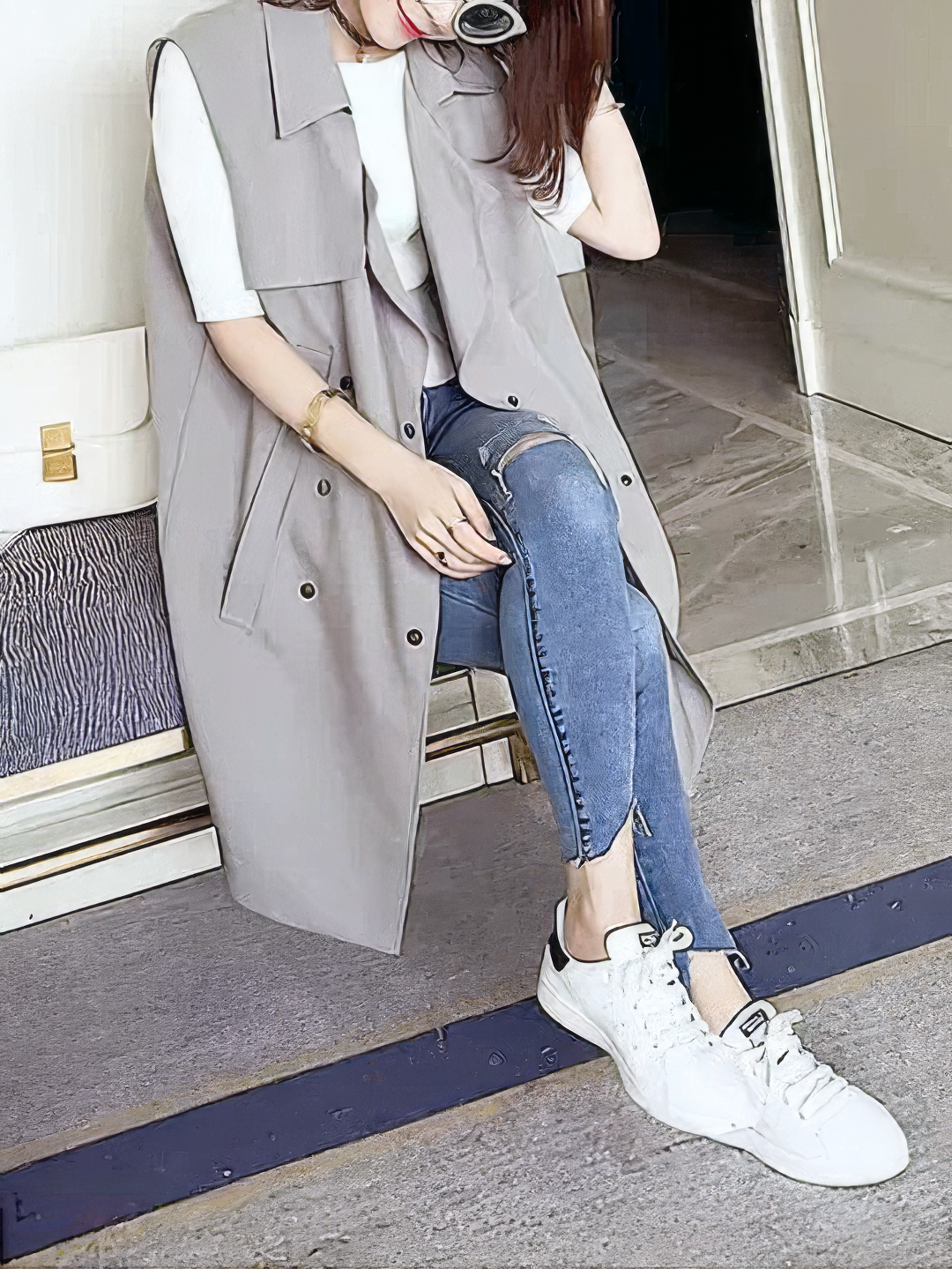 ♀Double Breasted Tailored Gilet