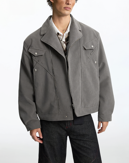 ♂♀Western Studded Zip Jacket
