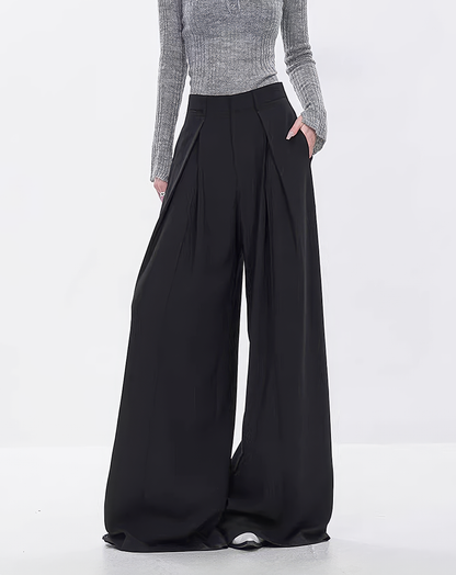 ♀Noir Deep Tuck Bottoms
