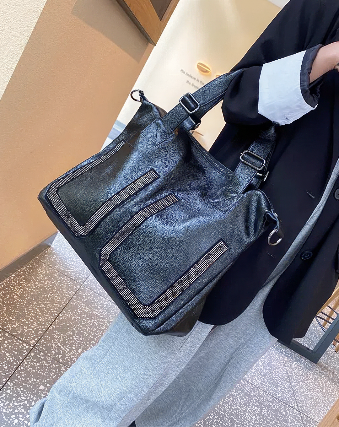 ♀本革／Sparkle Pocket Tote