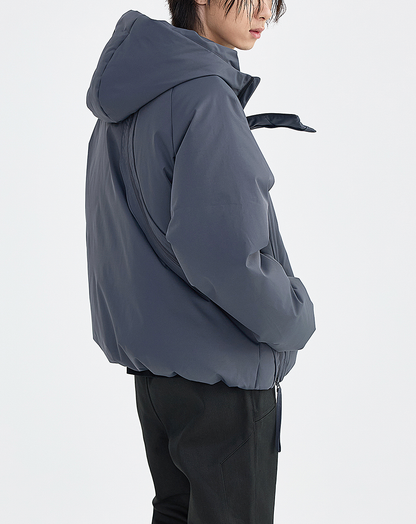 ♂Curve Zip Design Down Jacket