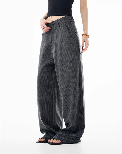 ♂♀Pinstripe Wide Leg Trousers