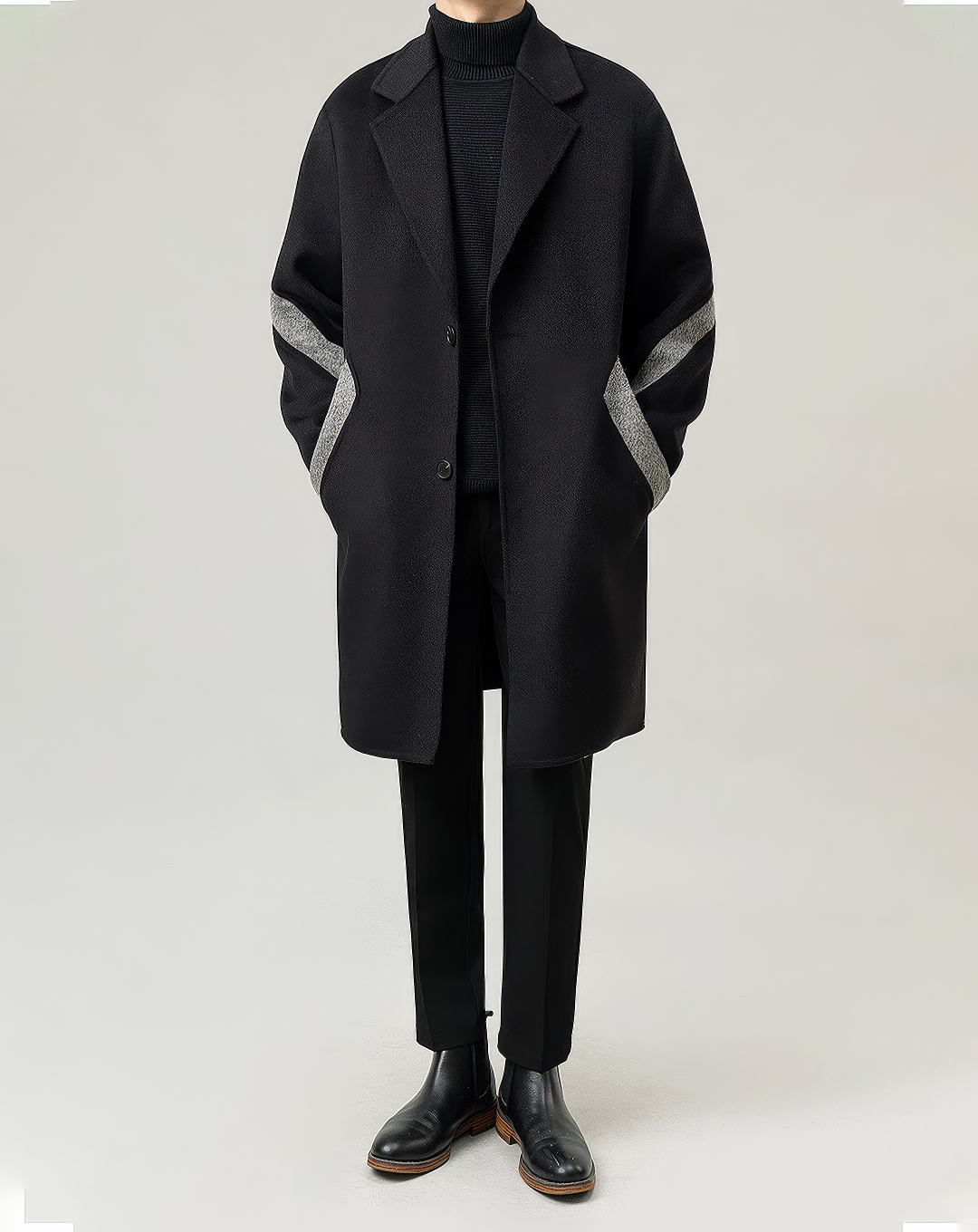 ♂Line Accent Wool Coat