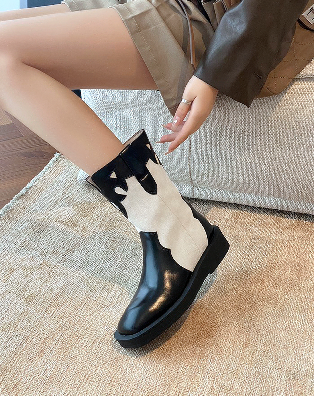 ♀本革／Western Style Mid Boots