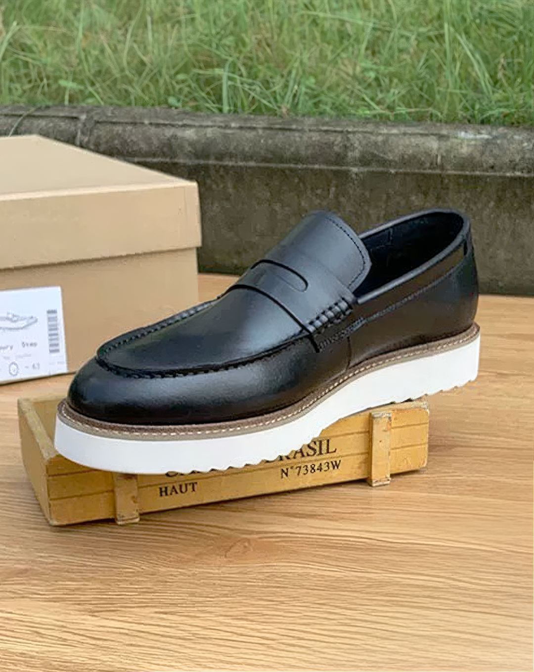 ♂本革／Platform Casual Penny Loafers