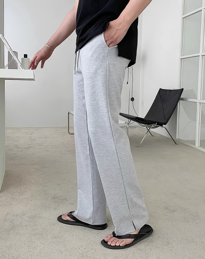 ♂Straight Fit Drawstring Pants