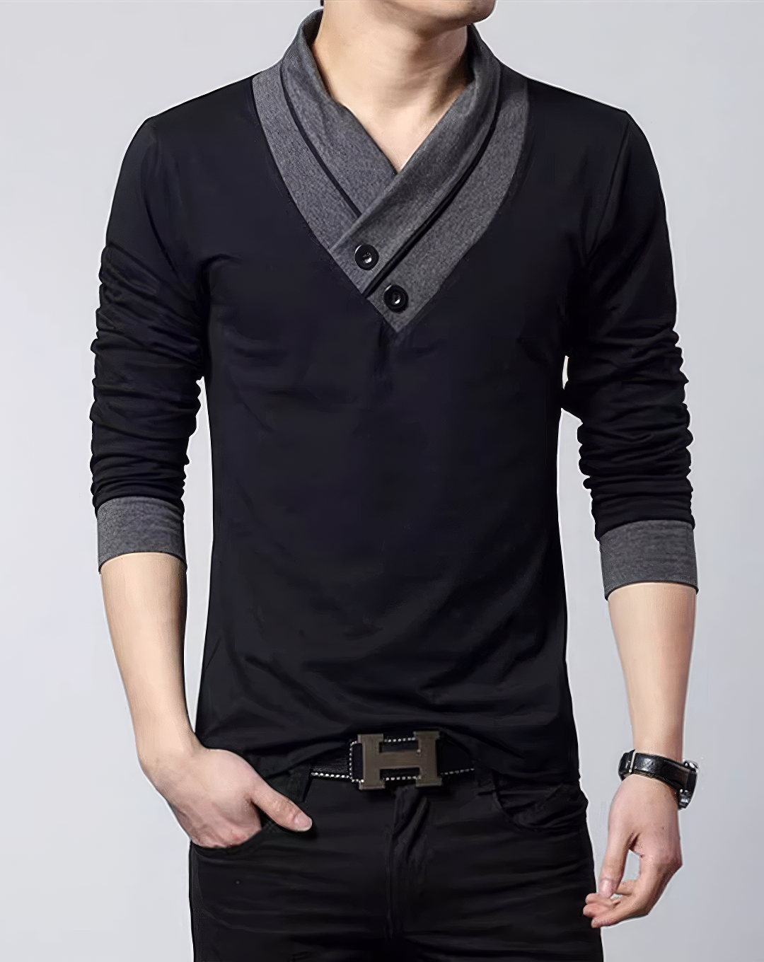 ♂Button V Neck Shirts