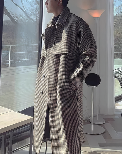 ♂Check Pattern Trench Coat