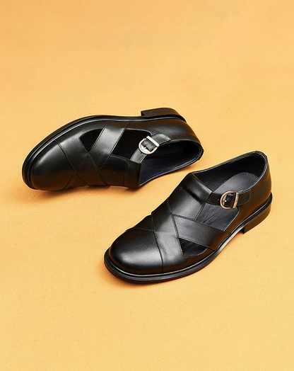 ♂本革／Cutout Vamp Leather Sandals