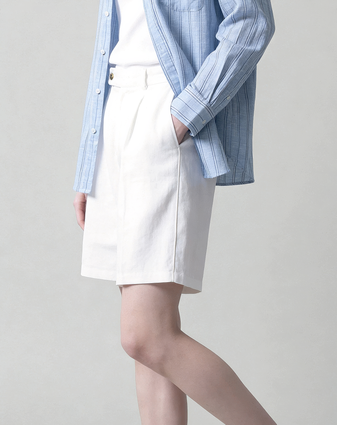 ♂♀Tab Waist Pleated Shorts
