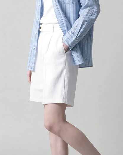 ♂♀Tab Waist Pleated Shorts