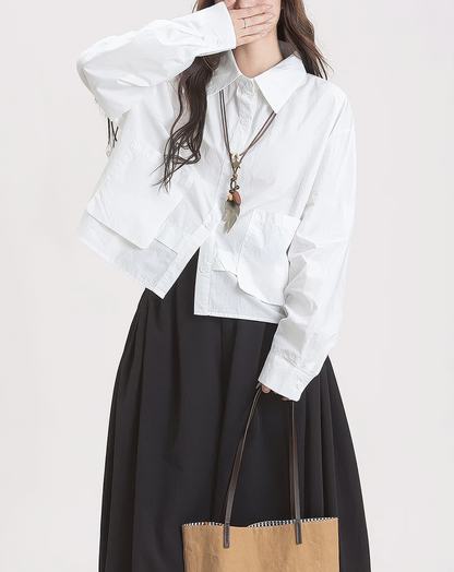♀Airy Double Pocket Shirt