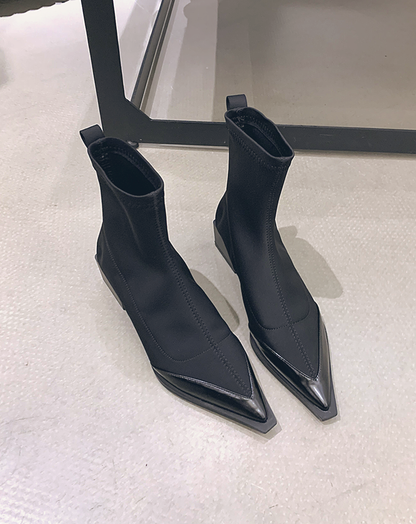 ♀Pointed Toe Low Heel Boots