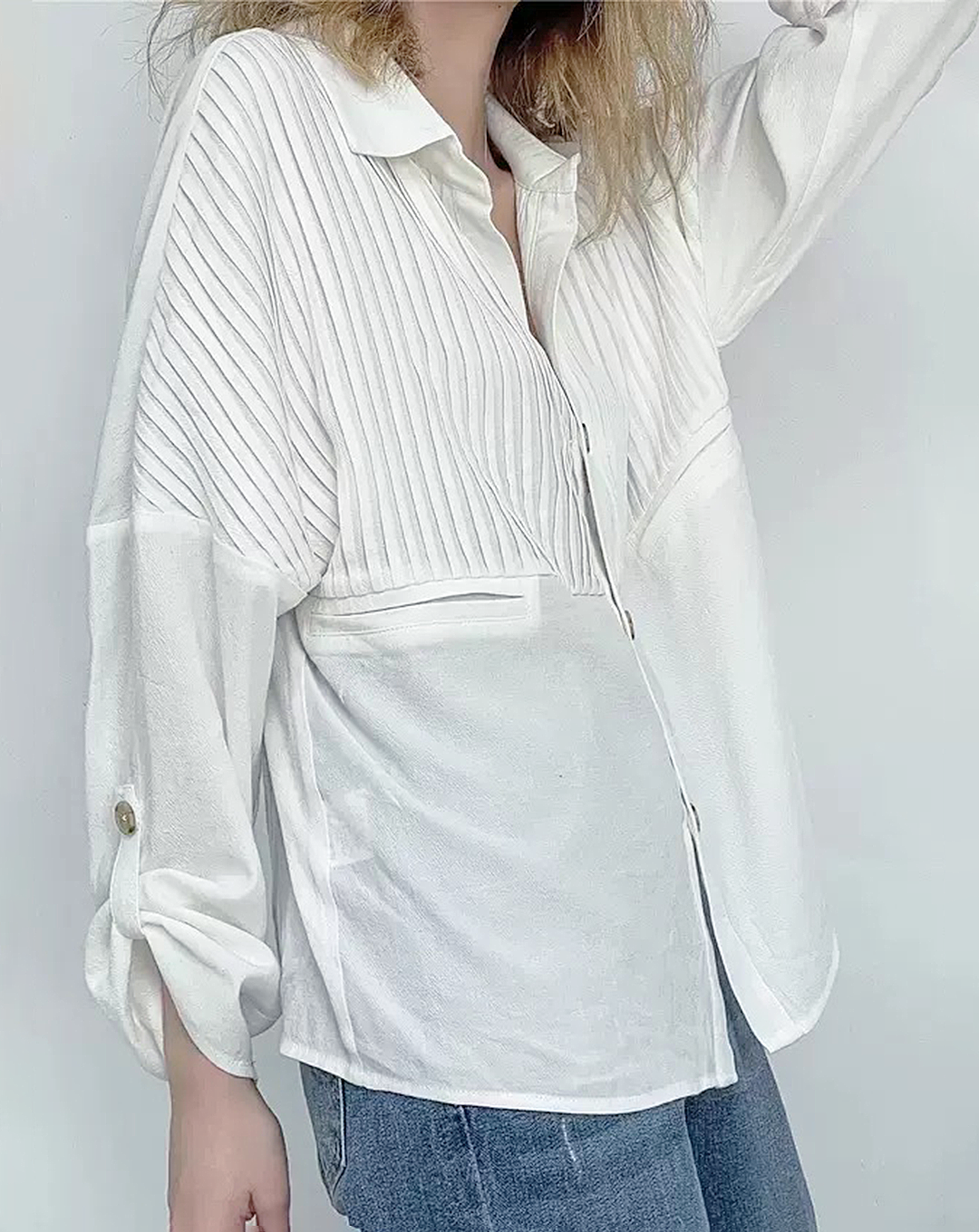 ♀Top Pleated Shirt