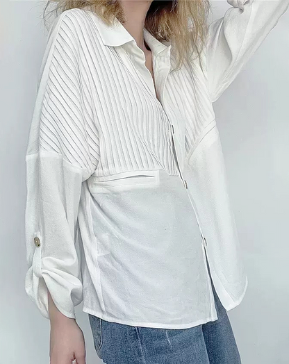 ♀Top Pleated Shirt