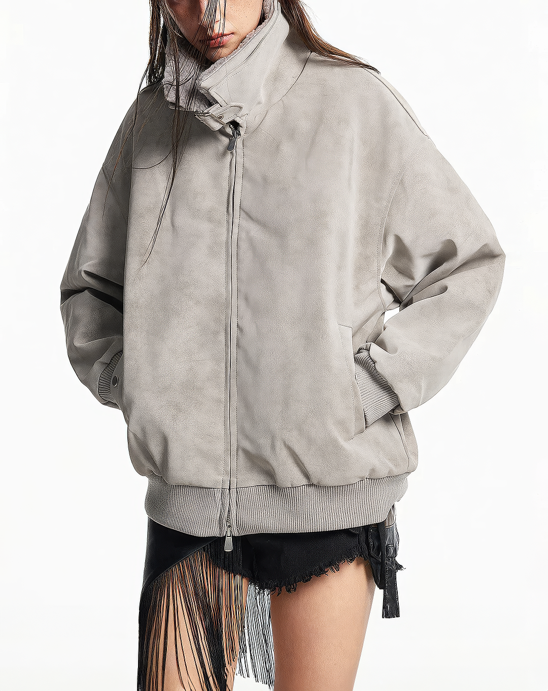 ♂♀ Faux Shearling Bomber Jacket
