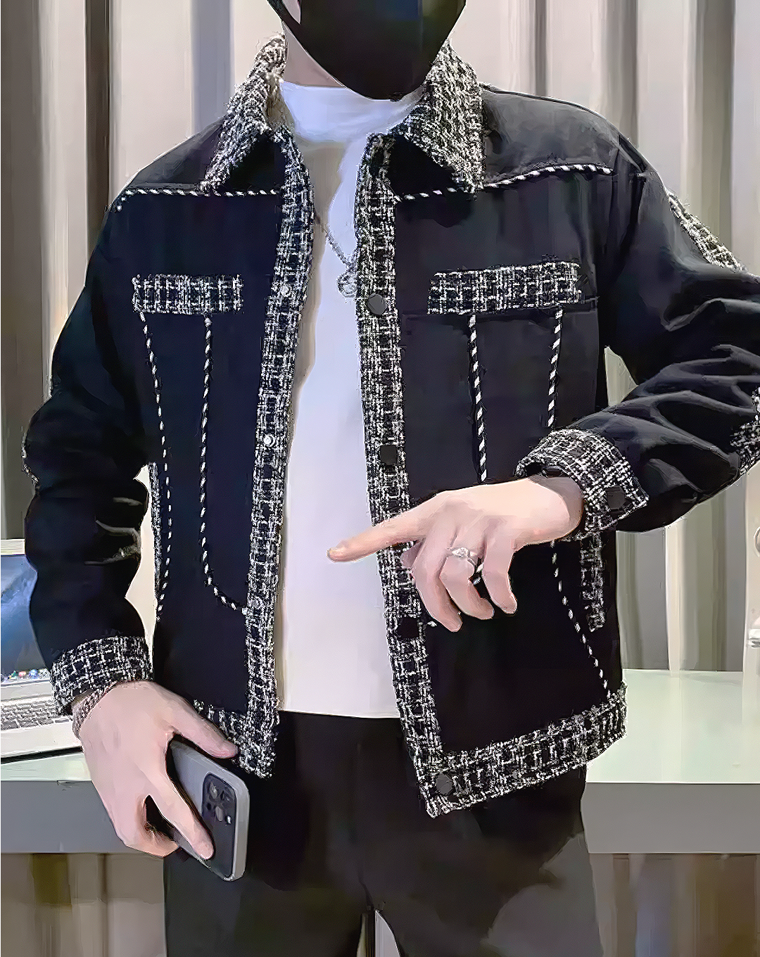 ♂Tweed Trim Jacket