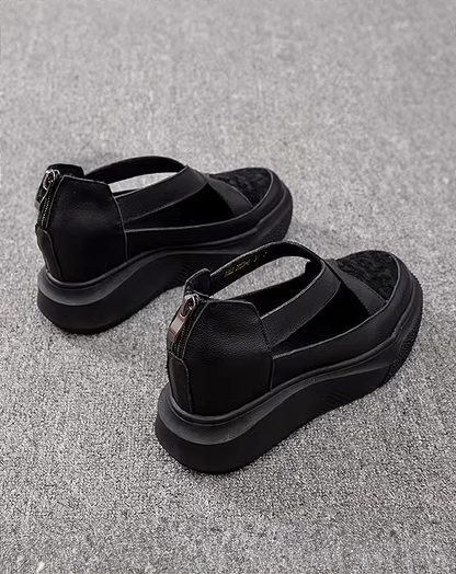 ♀Cross Strap Wedge Sandal