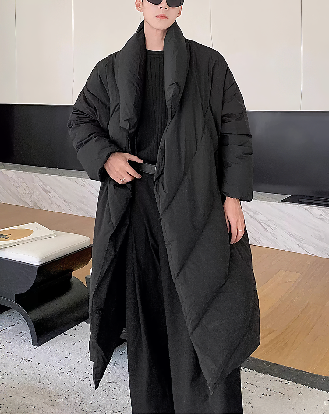 ♂Volume Shawl Wrap Coat